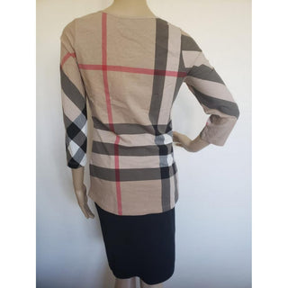 Burberry Brown Multicolor Exploded Check Top M sz