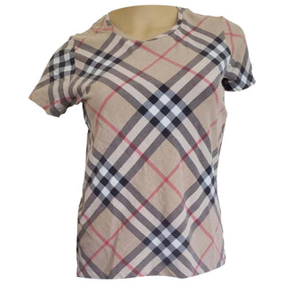 Burberry Brown Multicolor Exploded Check Top M sz