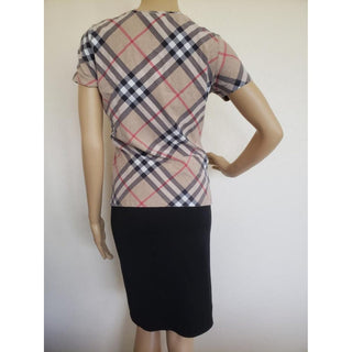 Burberry Brown Multicolor Exploded Check Top M sz