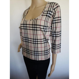 Burberry Brown Multicolor Nova Check Top M sz