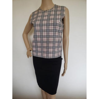 Burberry Nova Check Plaid Sleeveless Top M sz