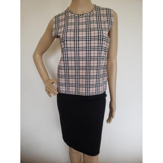 Burberry Nova Check Plaid Sleeveless Top M sz