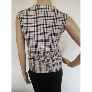 Burberry Nova Check Plaid Sleeveless Top M sz