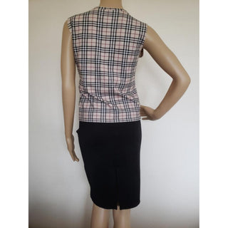 Burberry Nova Check Plaid Sleeveless Top M sz