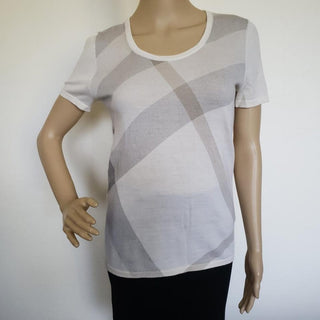 Burberry Beige Multicolor Super Nova Check Top S sz