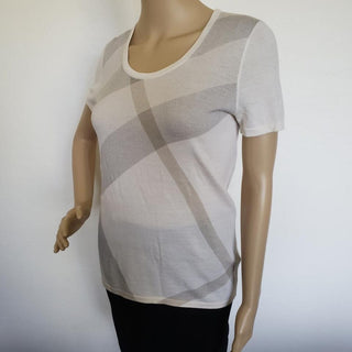 Burberry Beige Multicolor Super Nova Check Top S sz