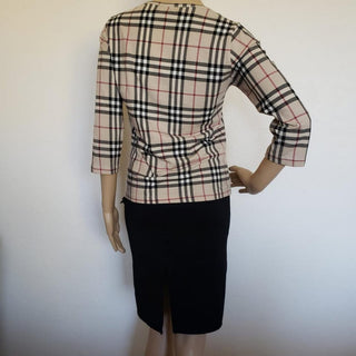 Burberry Beige Multicolor Nova Check Top M sz