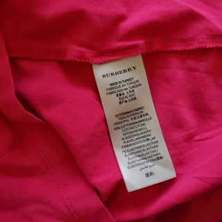 Burberry Raspberry Red Nova Check Trim Top M sz