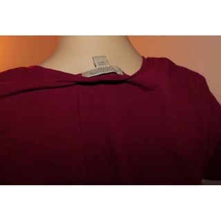 Burberry Burgundy Red Nova Check Trim T-shirt M sz