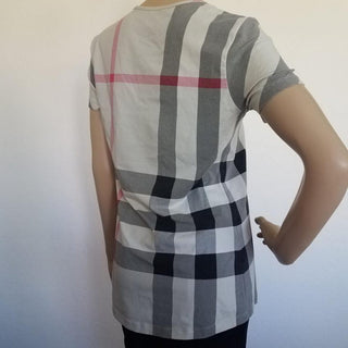 Burberry Beige Multicolor Supernova Plaid Top M sz