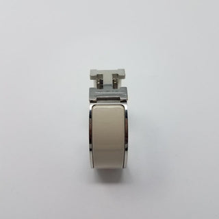 Cute Hermès Ivory Palladium plated Clic Clac H bracelet