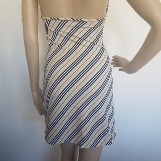 Burberry Beige Multicolor Striped Summer halter dress S sz