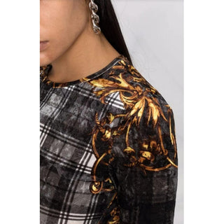 Versace Jeans Couture Baroque print long-sleeved top 42 IT