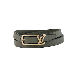 Authentic Louis Vuitton Neogram Double Wrap Bracelet – Green Leather, LV
