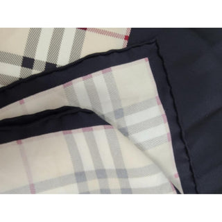 Burberry Black Nova Check Print Silk Square Scarf