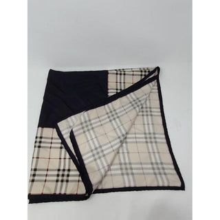 Burberry Black Nova Check Print Silk Square Scarf