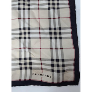 Burberry Black Nova Check Print Silk Square Scarf