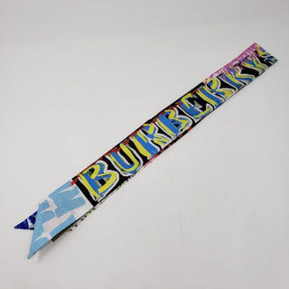 Burberry Multicolor 100% Silk Graffiti Monogram print Twilly