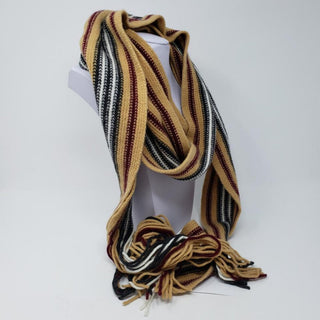 Burberry Brown Striped Fringe Scarf w/Tag