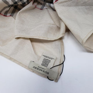 Burberry Beige Nova Check Print Cotton Scarf