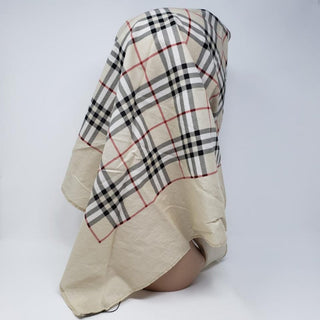 Burberry Beige Nova Check Print Cotton Scarf