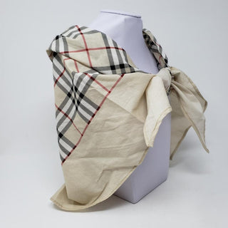 Burberry Beige Nova Check Print Cotton Scarf