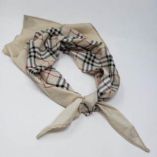 Burberry Beige Nova Check Print Cotton Scarf