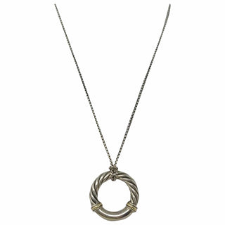 David Yurman Sterling Silver Chain Cable Pendant Necklace