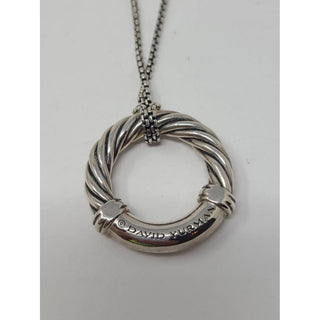 David Yurman Sterling Silver Chain Cable Pendant Necklace