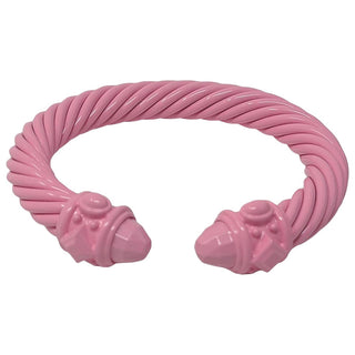 David Yurman mate pink Aluminum wide Renaissance cable cuff