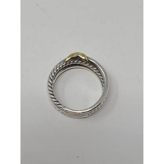 David Yurman Sterling Silver Two-tone Crossover ring 6 1/4 sz