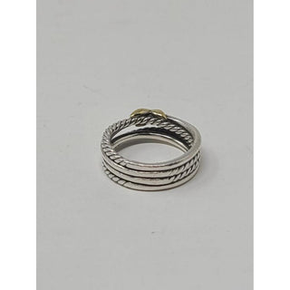 David Yurman Sterling Silver Two-tone Crossover ring 6 1/4 sz