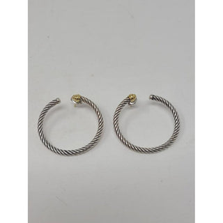 David Yurman Sterling Silver cable classic hoop earrings