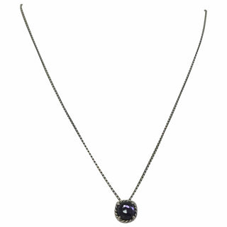 David Yurman Sterling Silver Chatelaine Amethyst pendant necklace