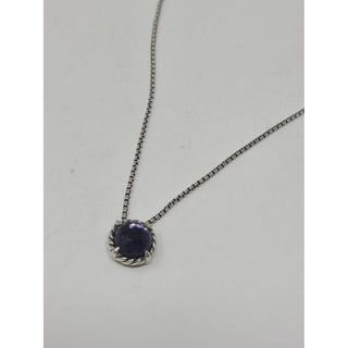 David Yurman Sterling Silver Chatelaine Amethyst pendant necklace