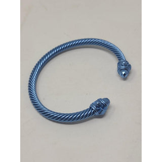 David Yurman Light Blue Aluminium Renaissance Classic Cable Bracelet