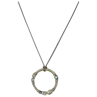 David Yurman sterling Silver Topaz Diamond Confetti Necklace