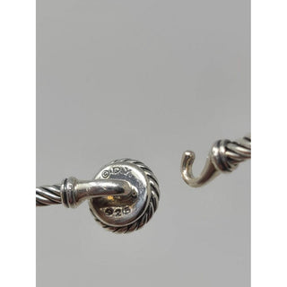 David Yurman Sterling Silver pearl Chatelaine cable bracelet