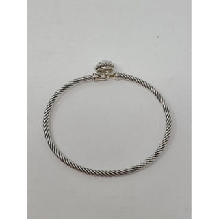 David Yurman Sterling Silver pearl Chatelaine cable bracelet