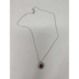 David Yurman Sterling Silver Red Garnet Starburst pendant necklace