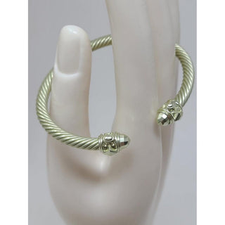 David Yurman light green aluminum Renaissance cable cuff