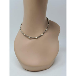 David Yurman Sterling Silver Cable Pearl Station necklace