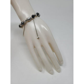 David Yurman Sterling Silver Onyx Hematine Beaded bracelet