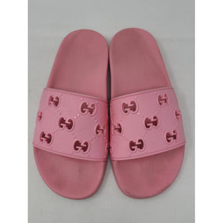 Pink rubber Gucci Double G logo sandals 39 sz