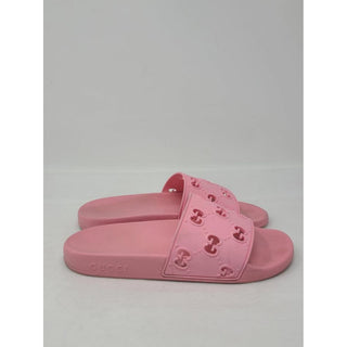 Pink rubber Gucci Double G logo sandals 39 sz