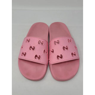 Pink rubber Gucci Double G logo sandals 39 sz