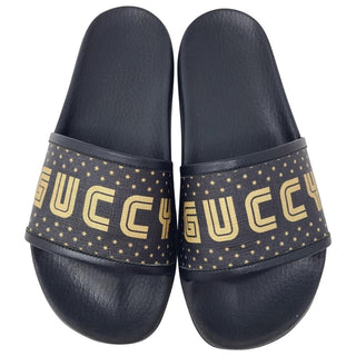 Gucci Double G black rubber pool sandals, 37 EU