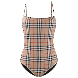 Burberry Brown Nova Check Print Swimsuit XS