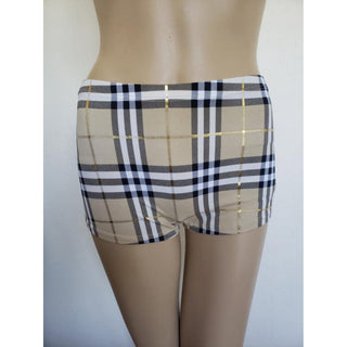 Burberry Brown Multicolor Nova Check Swimsuit Shorts S sz