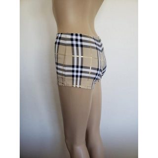 Burberry Brown Multicolor Nova Check Swimsuit Shorts S sz